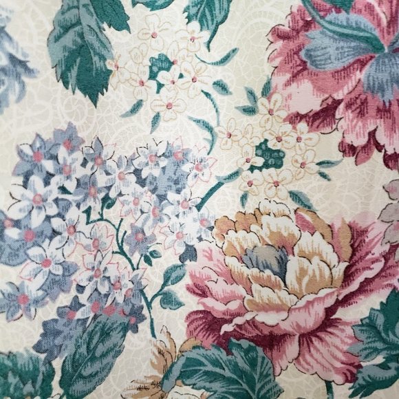 JC Penney 96Wx83L Vtg Drapes Pinch Pleat Lined Cotton Blend Floral USA - Picture 5 of 10